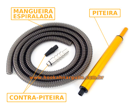 Mangueira Espiralada Flexível Hookah Narguile