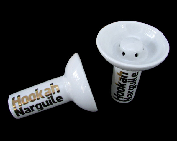 Rosh Vortex Grande Branco e Dourado - Hookah Narguile