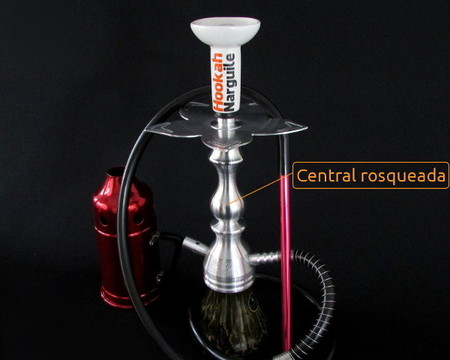 Hookah Narguile Híbrido de Alumínio Médio com Central