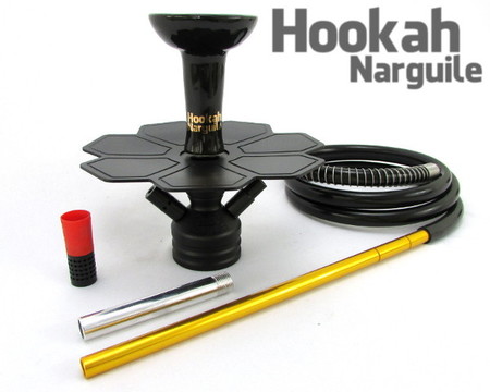 Hookah Narguile Mini de Alumínio de 1 Saída com Respiro Premium